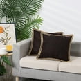 thumbnail image 6 of REGALWOVEN 1 Pair Linen Pillow Covers Solid Color Throw Pillow Covers for Living Room Sofa and Bedroom Black 18" x 18", 6 of 6