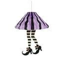 thumbnail image 2 of Adorno colgante de Halloween con forma de panal, falda de tacones altos, papel morado, adorno para fiesta, para interiores y exteriores, casa embrujada, colgante para fiesta., 2 of 5