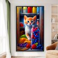 thumbnail image 3 of Pintura de diamante 5D DIY Kit de gato de taladro redondo completo Artesanía de decoración del hogar (A7459) Hugtrwg Para estrenar, 3 of 9