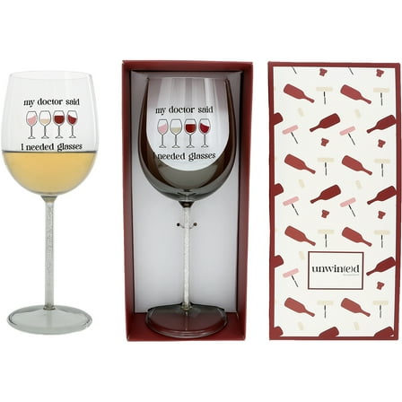 Pavilion Gift Company - Needed Glasses - Gift Boxed 17 oz Wine Glass