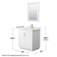 thumbnail image 6 of Wyndham Collection Miranda 30" Wood Single Bathroom Vanity in White/Brushed Gold, 6 of 7