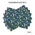thumbnail image 2 of Placemats Set Of 4 / 6, Tuna Fish Jellyfish Placemats For Dining Table Indoor/Outdoors Heat Resistant Washable Placemats 18" X 12", 2 of 8