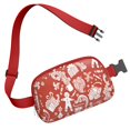 thumbnail image 3 of Red Christmas Pattern Cute Fanny Packs for Women,Travel Waterproof Crossbody Fanny Bags Waist Purse for Women Anti Theft Adjustable Strap for Running Travel Cycling, 3 of 6
