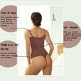 thumbnail image 4 of Cinvik Bodysuits Thong Women Slimming Bodysuit Round Neck Spaghetti Strap 1PCS Polyamide 3XL, 4 of 6