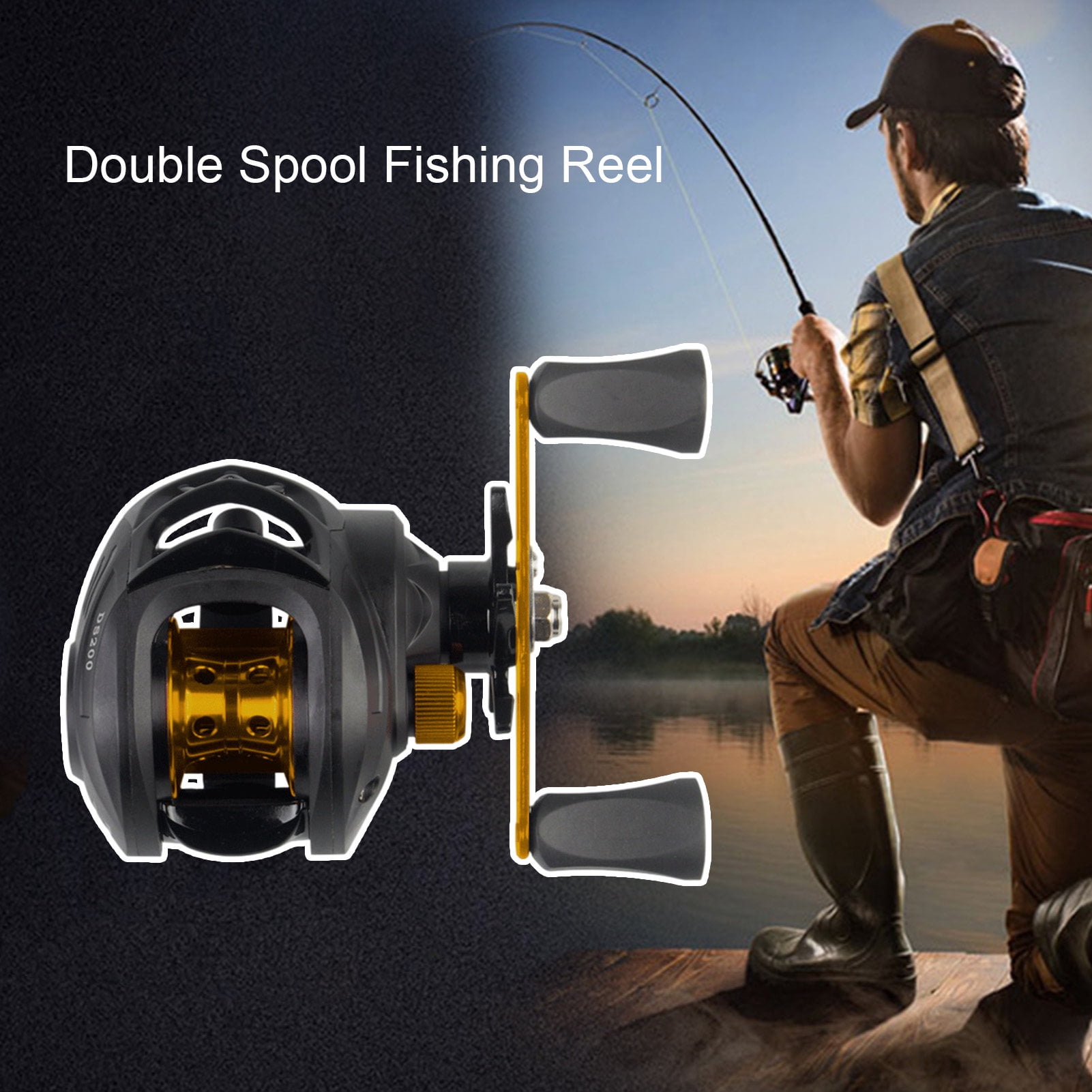 Sportteer Baitcasting Reel Fishing Reel Spinning Reel Multigear Adjustable Precise Control Long Throw High Strength Strong Bearing Angling Reel