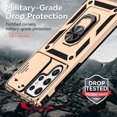 thumbnail image 6 of Samsung Galaxy S22 Ultra Case with Stand, Dteck Compatible With Magnetic Car Mount Ring Holder Kickstand Case Rugged Shockproof Cover with Slide Camera Lens Protector For Samsung Galaxy S22 Ultra,Gold, 6 of 8