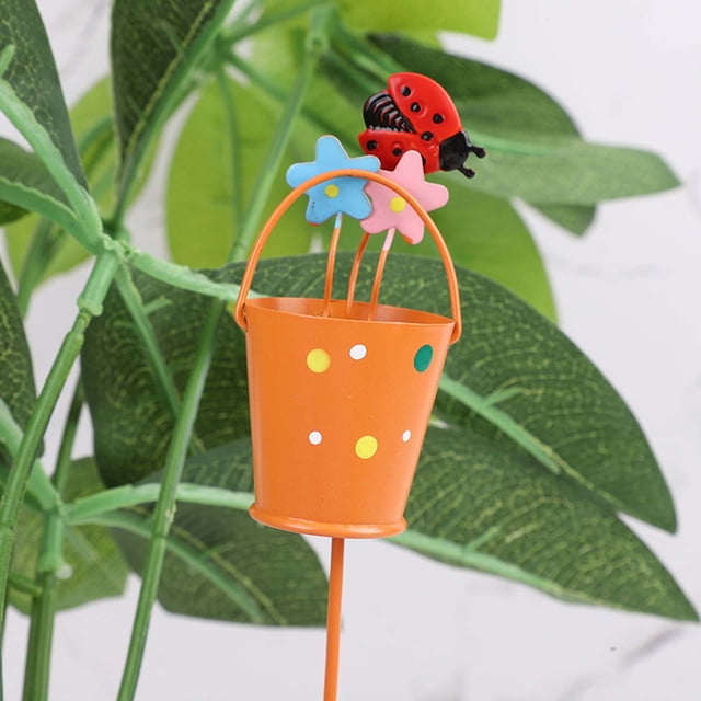 Potted Flower Pot Plug-in Metal Small Garden Pile For Decoration Of Outdoor Garden Yard