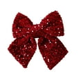 thumbnail image 3 of 3Pcs Christmas Velvet Bows 9.84Inch Sequin Fabric Christmas Wreath Bow Glittering Bowknot Holiday Ornaments for Xmas Tree Garland DIY Craft Wrapping Decoration, 3 of 9