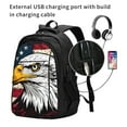 thumbnail image 2 of Disketp American Bald Eagle Mochila de Viaje Estampada para Laptop con Puerto de Carga USB, Mochila Impermeable para Computadora – Regalo para Hombres y Mujeres, 2 of 7