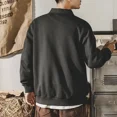 thumbnail image 4 of Polo clásico de estilo americano vintage para hombre, camiseta de manga larga de peso pesado para primavera y otoño, sudadera versátil con cuello redondo, 4 of 4