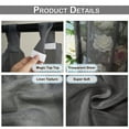 thumbnail image 5 of Rosnek Sheer Outdoor Curtains for Patio Waterproof, Sticky Tab Top Voile Sheer Drapes for Indoor Outdoor Pergola, Porch, Deck, 1 Panel, 52"x 96", Dark Gray, 5 of 6