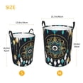 thumbnail image 3 of Sikiie Boho Dreamcatcher Print Round Dirty Clothes Basket, Waterproof Standing Foldable Storage Basket, for Laundry Room, Bedroom, Bathroom Storage-Small, 3 of 6