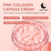 Mooyam Pink Collagen Capsule Cream, Face Moisturizer Lightweight Moisturizing Cream , Niacinamide for Uneven Skin Tone Glow hydration 140g