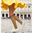 thumbnail image 6 of Sheer Knee High Socks, 6 Pairs 20D Premium Silky Soft Nylon Stockings Control Top Reinforced Toe, 6 of 6