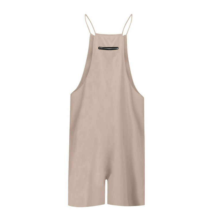 Oversized Loose Dungarees Women Stretchy Jumpsuit Linen