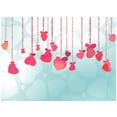 thumbnail image 2 of ABPHOTO Polyester 7x5ft Photography Backdrops Valentine's Day Bokeh Halos Sparkle Sequin String Hearts Scene Newborn Baby Kids Adutls Lover Portraits Background Photo Studio AP223, 2 of 3