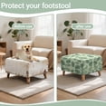 thumbnail image 6 of Xoenoiee Tropical Palm Leaves Print Stretch Jacquard Square Ottoman Covers Slipcover Storage Ottoman with Elastic Bottom, Waterproof Stool Cover Protector for Footrest Foot Stool Furniture, L, 6 of 7
