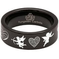 thumbnail image 5 of Cupid Tungsten Carbide Ring, 5 of 9