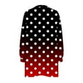 thumbnail image 5 of CLOISE Sweatshirt Women Polka Dots Oversized Sweatshirts Crew Neck Long Sleeve Hoodies Shirts Red Drop Shoulder Tops Fall Fashion Y2k Clothes M, 5 of 5