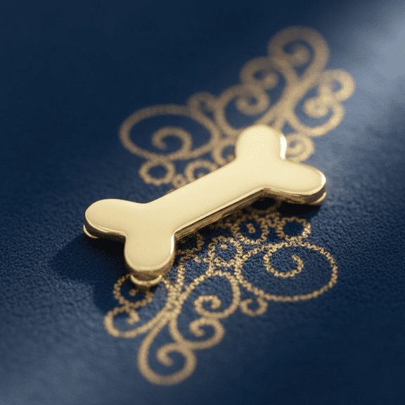 Vinali 14K Solid Yellow Gold Dog Bone Pendant for Women & Teens