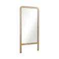 thumbnail image 2 of 60" Mango Wood Framed Floor Mirror - Brown Finish - Full-Length Standing Mirror for Bedroom & Living Room, 2 of 9
