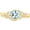 Aquamarine, variant on 1 to 6 Carat Cushion 14K Yellow Gold LAB GROWN Gemstone and LAB GROWN Diamond Engagement Ring (AAAA Heirloom Quality) Emerald Gemstone 1 Carat Size-5 0.5 Carat Center
