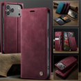 thumbnail image 5 of CaseMe Calf Leather Lining Microfibre Wallet Case For iPhone 18 Pro Max 6.9-inch with RFID Blocking,Magnetic Closure,Card Slots,Cash Slot,Kickstand,Shockproof Flip Folio Protective Phone Case,Red, 5 of 13