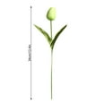 thumbnail image 2 of Matsuzay Flores artificiales de tulipán, ramo falso, tallo único, decoración del banquete de boda para el hogar Flores artificiales verde, 2 of 6