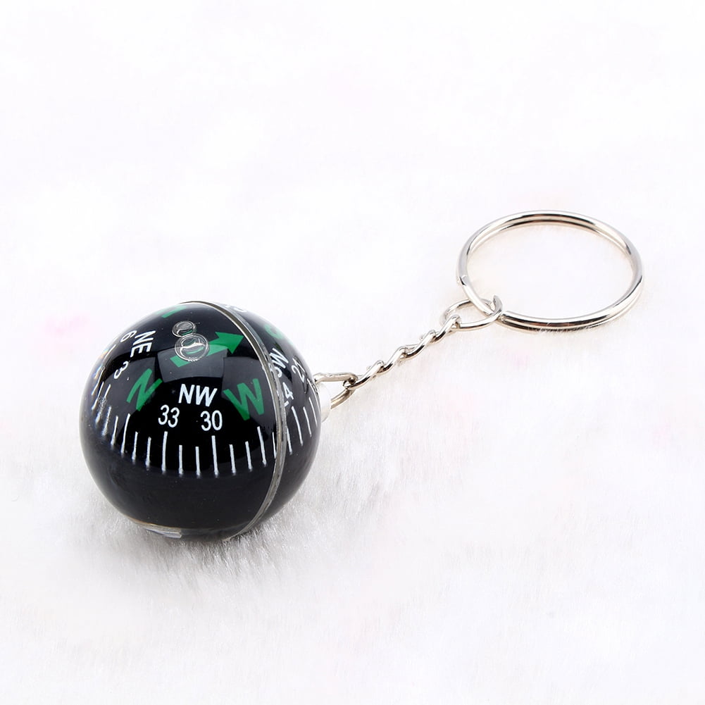 Compass Compass Ball 3×3×3 28mm Ball Keychain Liquid Filled