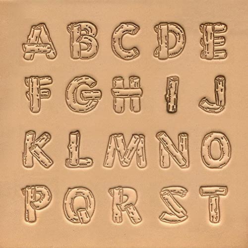 Buy Wood Grain Alphabet Letter Stamps Set 26 Metal Letter Stamps AZ