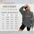 thumbnail image 5 of TEMOFON Womens Long Sleeve Tops Oversized Sweatshirts Waffle Knit Crew Neck Fashion Side Slits Casual Pullover Gray, 5 of 10