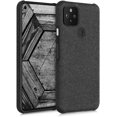 thumbnail image 1 of kwmobile Étui en Tissu Compatible avec Google Pixel 5 - Étui Rigide Protectrice avec Texture - Foncé, 1 of 5
