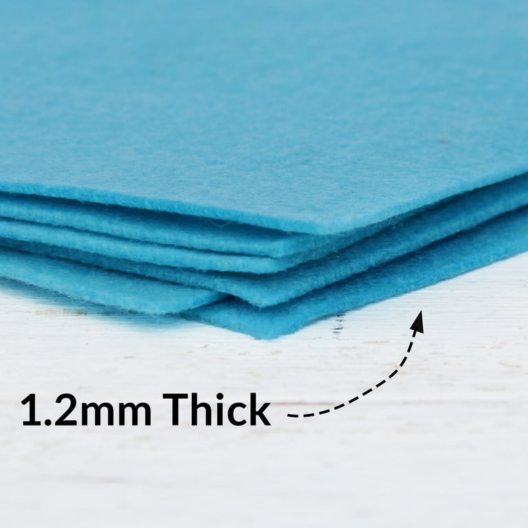 Threadart Premium Felt by The Yard - 36 inch Wide - Aqua | Soft Wool-Like Feel | 1.2mm Thick for DIY Crafts, Sewing, Crafting Projects | Compatible