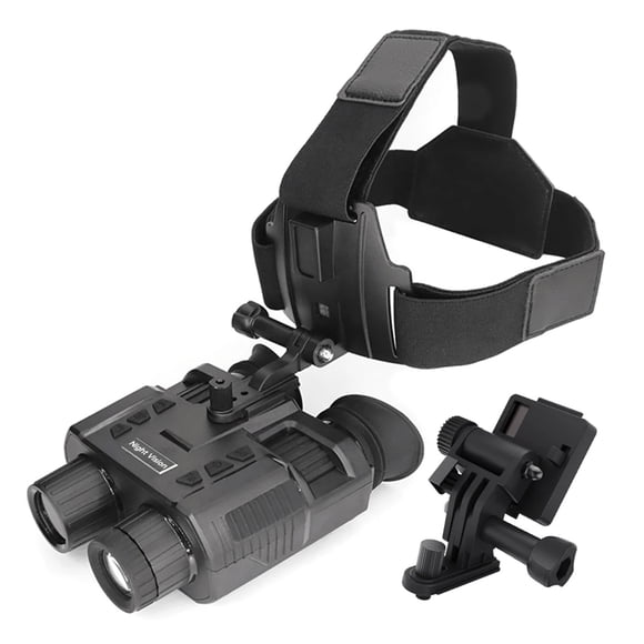1080P Night Vision Goggles 8X Digital Zoom Infrared Hands Free Head Mounted Night Vision Binoculars with 3D Display 250M Night