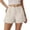 Beige, variant on Tiweut Women's Leisure Shorts Summer Shorts Stretch Button Lightweight Wide Leg High Waist Versatile Solid Color Classic Short Pants Beige L