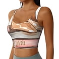 thumbnail image 2 of Balery Stylish High Heels On Books Pattern Racerback Sports Bras for Women - Padded Seamless High Impact Support for Yoga Gym Workout Fitness-Medium, 2 of 8