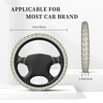thumbnail image 3 of Logiee Funny Cat White Print Breathable Elastic Steering Wheel Cover, Non-Slip Stretch Steering Wheel Protector,Universal 15 Inch Fit Auto, Suvs, Truck, 3 of 6