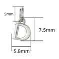 thumbnail image 1 of Collar de plata de ley 925 con 26 letras para mujer, colgante de plata lisa con nombre en inglés en miniatura y nicho simple, 1 of 5