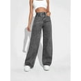 thumbnail image 2 of Vintage Washed Loose Straight Leg Jeans Women'S High Waist Casual Denim Trousers Comfortable Everyday Chic Pants Straight Leg Jeans For Women, 2 of 9