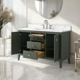 thumbnail image 5 of Vanity Art 48" Double Door Bathroom Vanity with Sink, Freestanding Storage Cabinet with Engineered Marble Top, Flip Down Tray, Drawer, and Shelf, 5 of 6