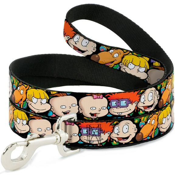 Nickelodeon Pet Leash, Dog Leash, Rugrats Character Faces Close Up, 4 Feet Long 1.0 Inch Wide