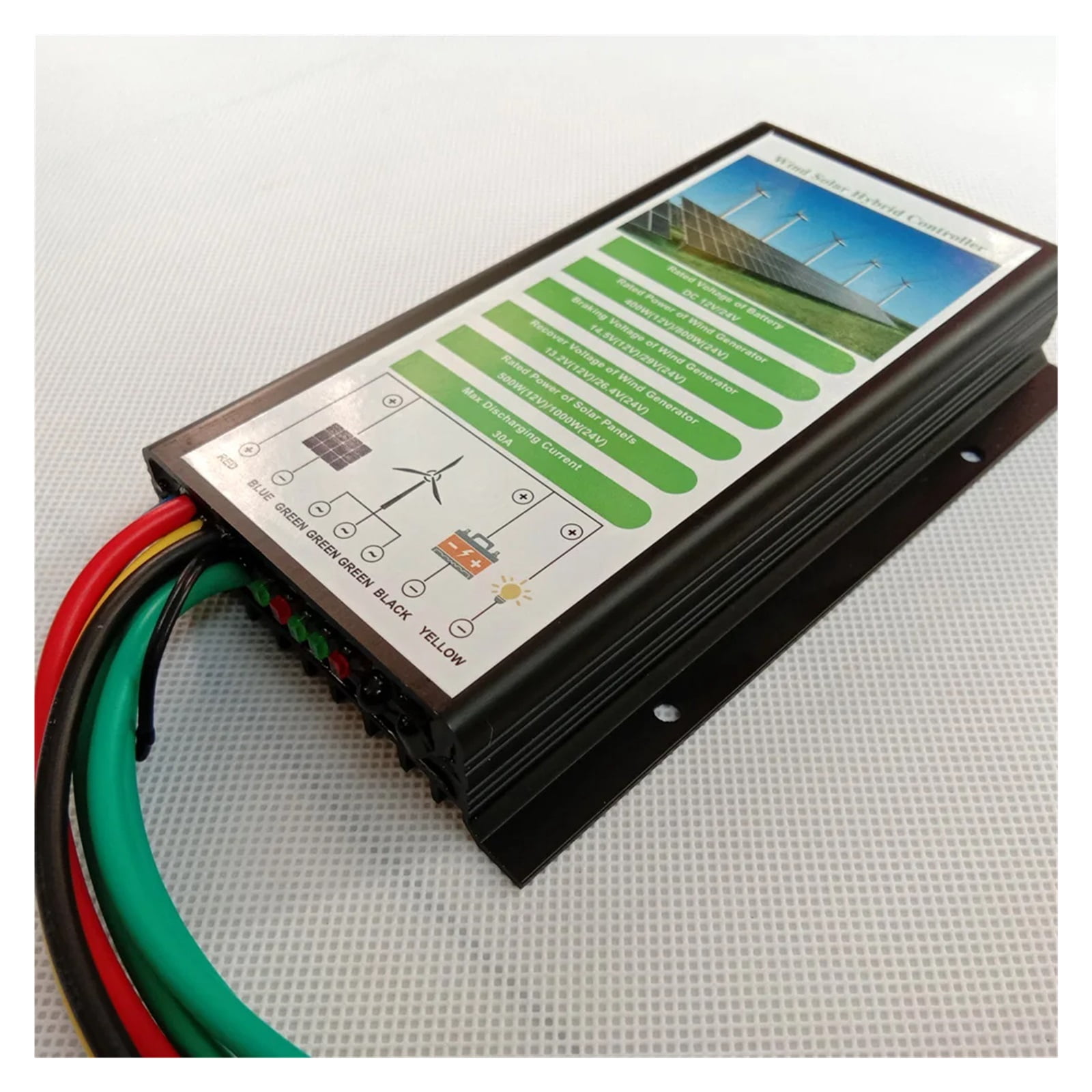 Waterproof Wind Solar Hybrid Controller 800W Wind 1000W Solar 12V/24V Automatic Over-charge Protection Hybrid Charge Controller ,Excellent Performance and Stability