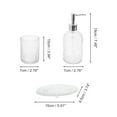 thumbnail image 2 of Unique Bargains 1 Set Durable Waves Bathroom Accessories Kit Clear Glass, 2 of 4
