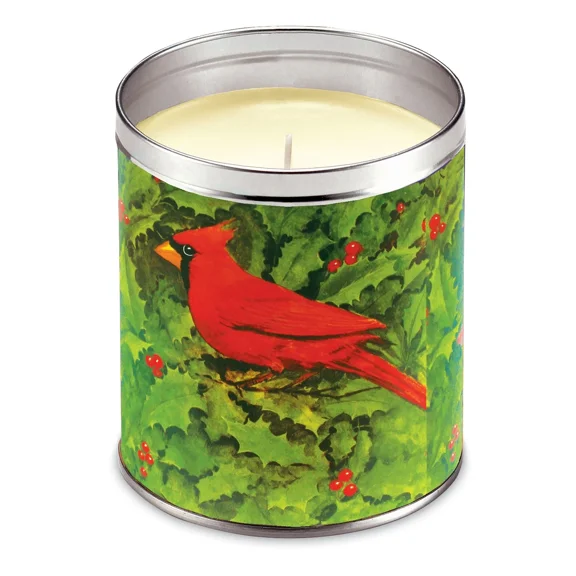 Holiday Cardinal Cinnamon Scented Tin Candle