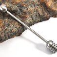 thumbnail image 3 of Advancent Jarabe de miel Dipper Stick Server Cuchara de miel Varilla agitadora de acero inoxidable con cabezales dobles Cocina y Comedor, 3 of 6