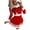 Red, variant on Lanhui Women Casual Round Neck Christmas Deer Snowflake Print Long Sleeve Mini Dress