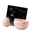 thumbnail image 3 of 2 cuencos y soportes para batidor de matcha hechos a mano de porcelana con pico. D, 3 of 9