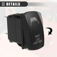 thumbnail image 6 of Unique Bargains Roof Light Bar 5 Pin Toggle Rocker SPST Switch 20A/12V 10A/24V for Car Plastic Green LED Lighted, 6 of 6