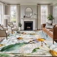 thumbnail image 2 of Summer Botanical Large Area Rugs for Bedroom Living Room, Soft Non Slip Carpet Bedside Rug, White Daisy Botanical Bee Farmhouse Rectangular Floor Cover Kitchen Accent Rug 6'x9' for Dining Room/Office, 2 of 9