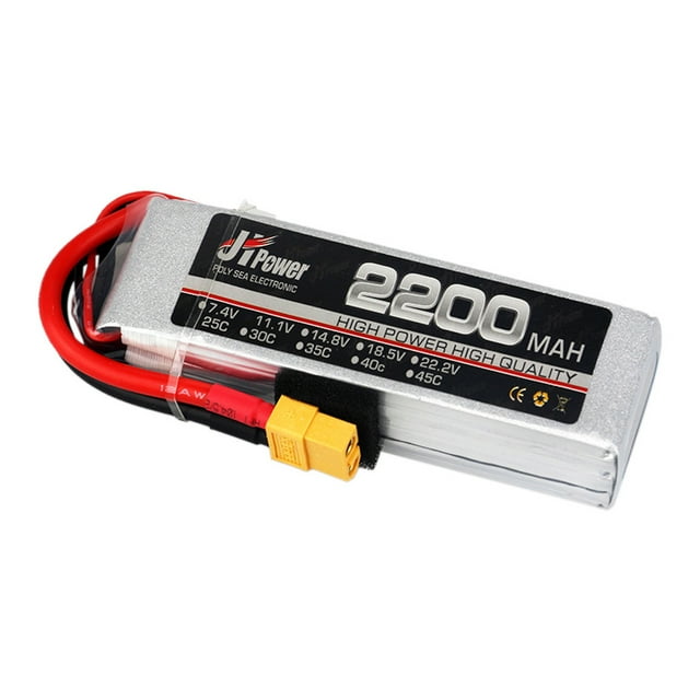 Batterie Lithium 11.1V 2200Mah 3S-45C avec Prise Xt60 Remplacement pour Modèle Rc Quadcopter Drone Alimentation Électrique Haute Vitesse Accessoire comme Montré dRu78